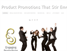 Tablet Screenshot of engagingpromotions.com